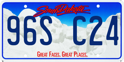 SD license plate 96SC24