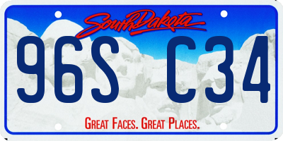 SD license plate 96SC34