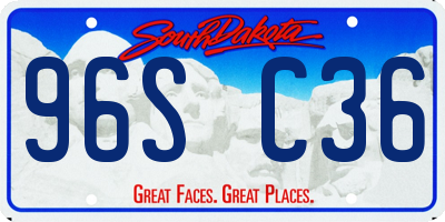 SD license plate 96SC36