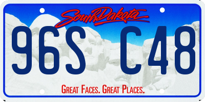 SD license plate 96SC48
