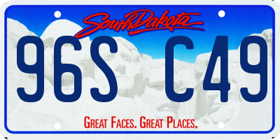 SD license plate 96SC49
