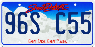 SD license plate 96SC55