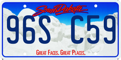 SD license plate 96SC59