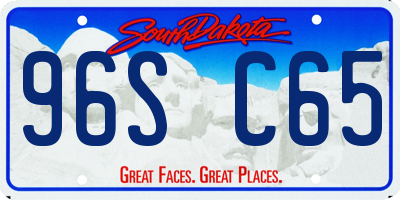 SD license plate 96SC65