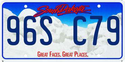 SD license plate 96SC79
