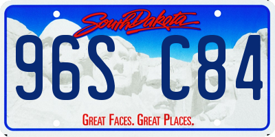 SD license plate 96SC84