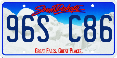 SD license plate 96SC86