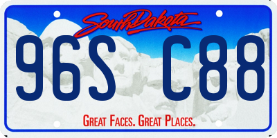 SD license plate 96SC88