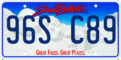 SD license plate 96SC89