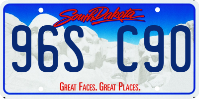 SD license plate 96SC90