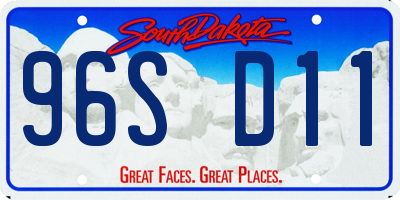 SD license plate 96SD11
