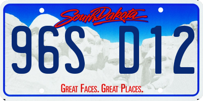 SD license plate 96SD12