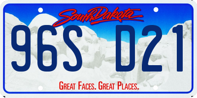SD license plate 96SD21