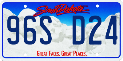 SD license plate 96SD24