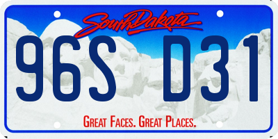 SD license plate 96SD31