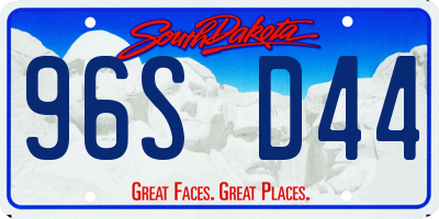 SD license plate 96SD44