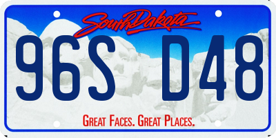 SD license plate 96SD48