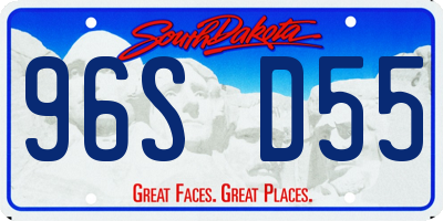 SD license plate 96SD55