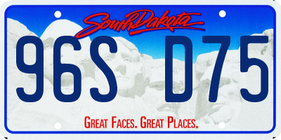 SD license plate 96SD75