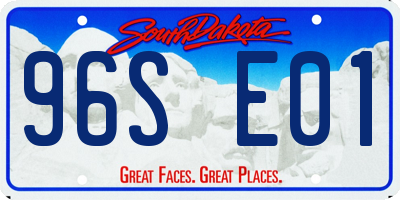 SD license plate 96SE01