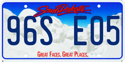 SD license plate 96SE05