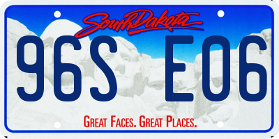 SD license plate 96SE06