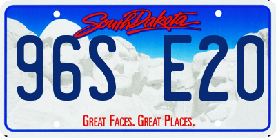 SD license plate 96SE20