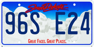 SD license plate 96SE24