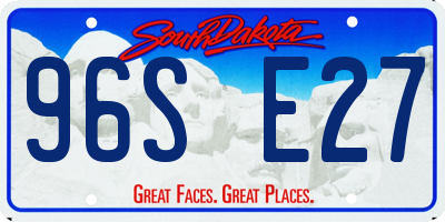SD license plate 96SE27