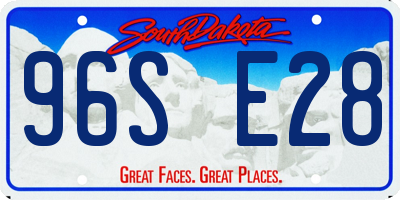 SD license plate 96SE28