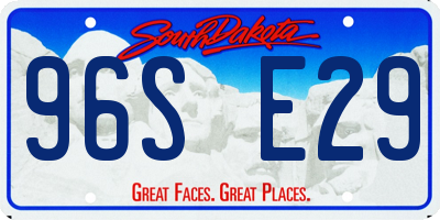 SD license plate 96SE29