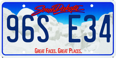 SD license plate 96SE34