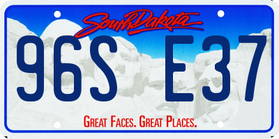 SD license plate 96SE37
