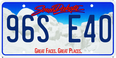 SD license plate 96SE40