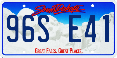 SD license plate 96SE41