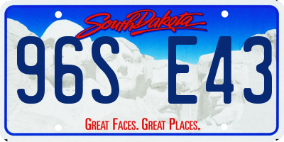 SD license plate 96SE43