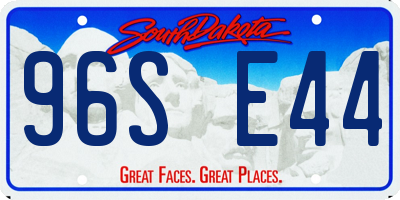 SD license plate 96SE44