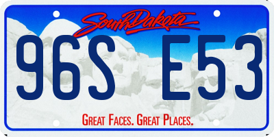 SD license plate 96SE53