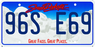 SD license plate 96SE69