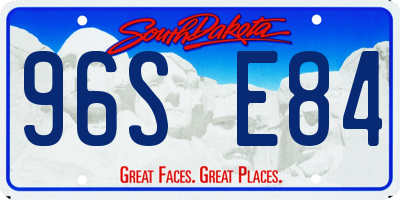 SD license plate 96SE84