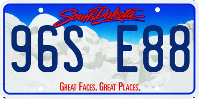 SD license plate 96SE88