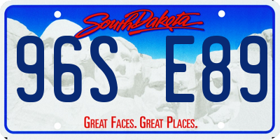 SD license plate 96SE89