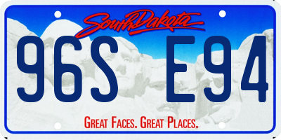 SD license plate 96SE94