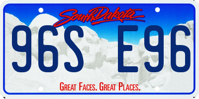 SD license plate 96SE96