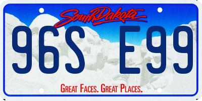 SD license plate 96SE99