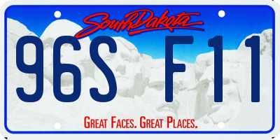 SD license plate 96SF11