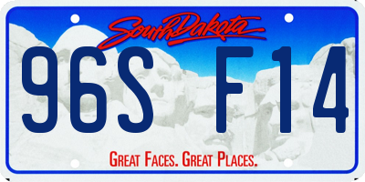 SD license plate 96SF14