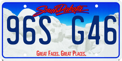 SD license plate 96SG46