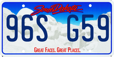 SD license plate 96SG59