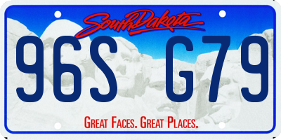 SD license plate 96SG79